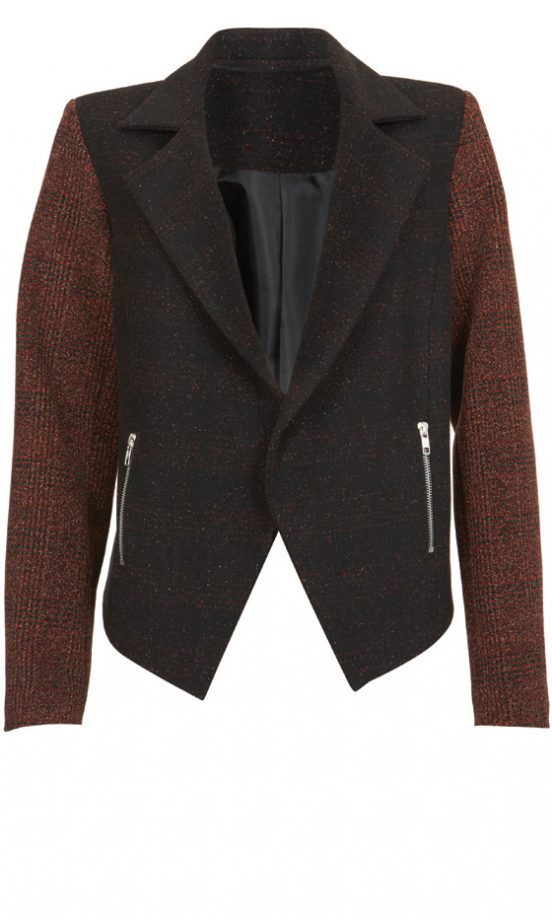 Topshop AW12 Tweed Sleeve Biker Jacket, £75