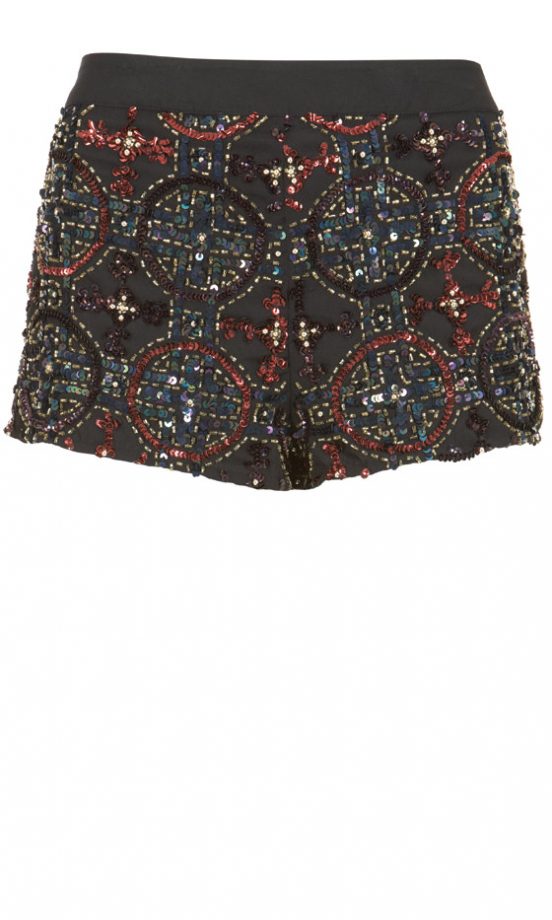 Topshop AW12 Embellished Crosses Shorts
