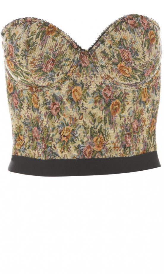 Topshop AW12 Embroidered Floral Bralet Top, £30