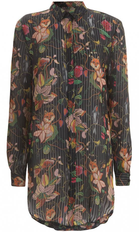 Topshop AW12 Sheer Fox Print Shirt, £38
