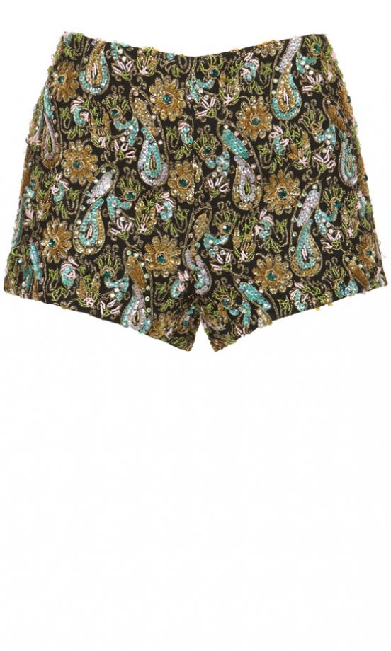 Topshop AW12 Embellished Flower Shorts