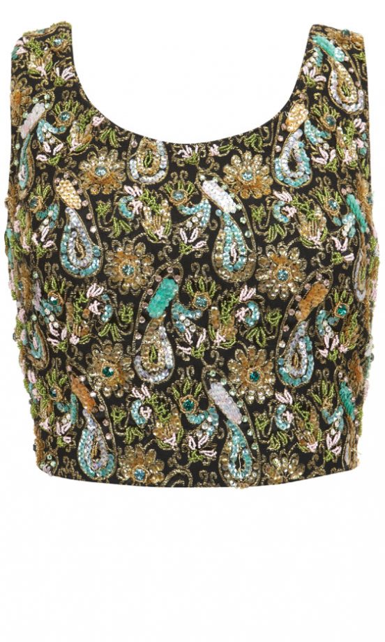 Topshop AW12 Embellished Flower Top