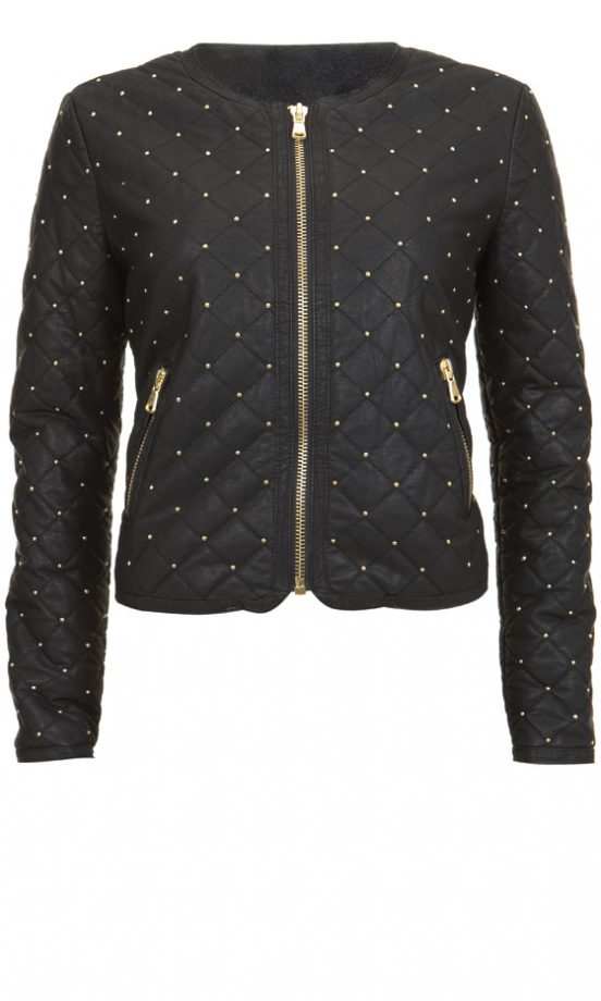 Topshop AW12 Stud Leather Bomber Jacket, £85