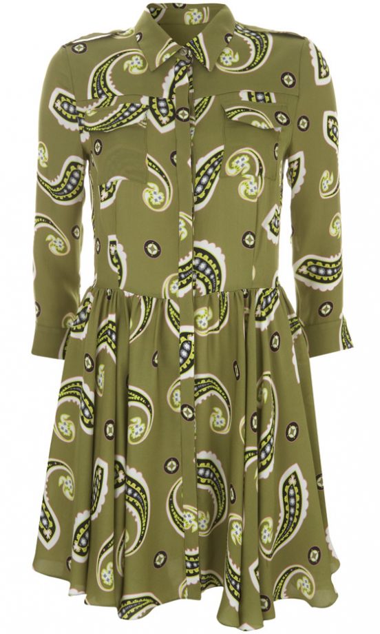 Topshop AW12 Green Paisley Dress, £50