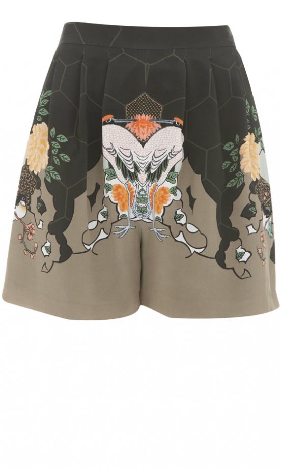 Topshop AW12 Oriental Print Shorts
