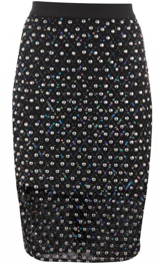 Topshop AW12 Pearl Studded Pencil Skirt, £50