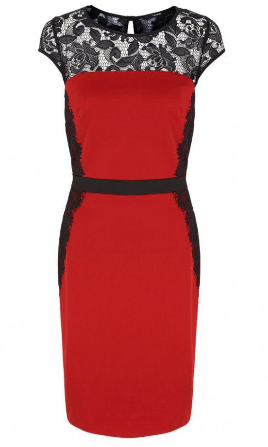 George At Asda Red Lace Dress, £18