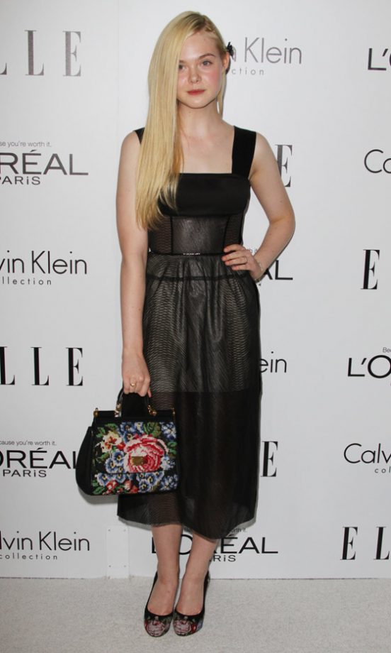 Elle Fanning At The Women In Hollywood Party, 2012