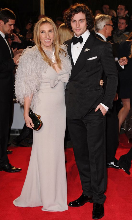 Sam Taylor Wood And Aaron Johnson At The London Film Premiere Of Skyfall, 2012