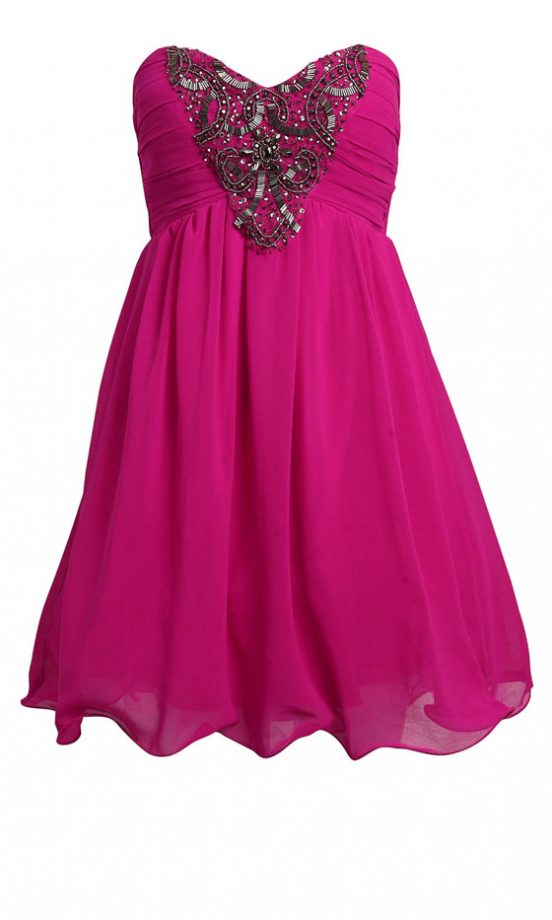 Vestry Pink Bandeau Embellished Dress, £50