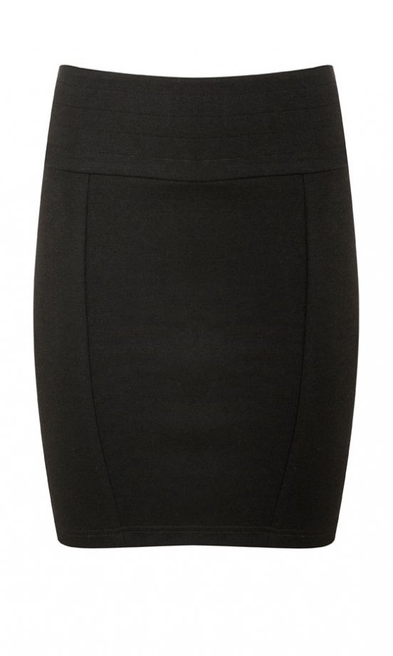 Dorothy Perkins Kardashian Kollection Black Pencil Skirt, £25