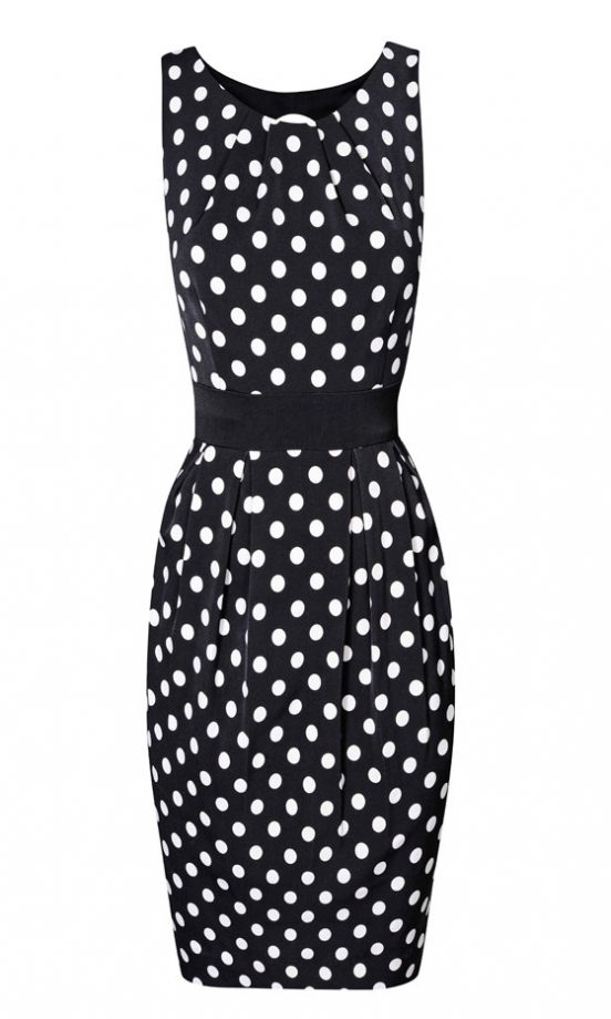 Dorothy Perkins Kardashian Kollection Black Polka Dot Dress, £40