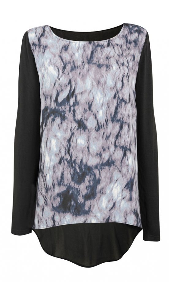 Dorothy Perkins Kardashian Kollection Black Printed Top, £30