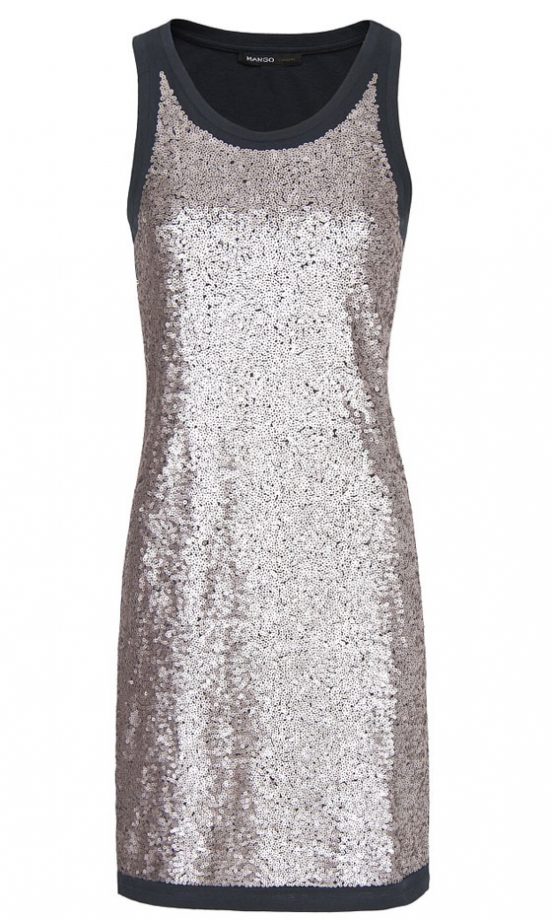 Mango Sequin Silver Dress, £34.99