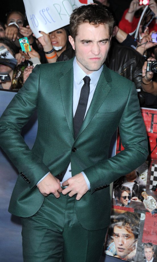 Robert Pattinson In Gucci At The LA Premiere Of The Twilight Saga: Breaking Dawn Part 2, 2012