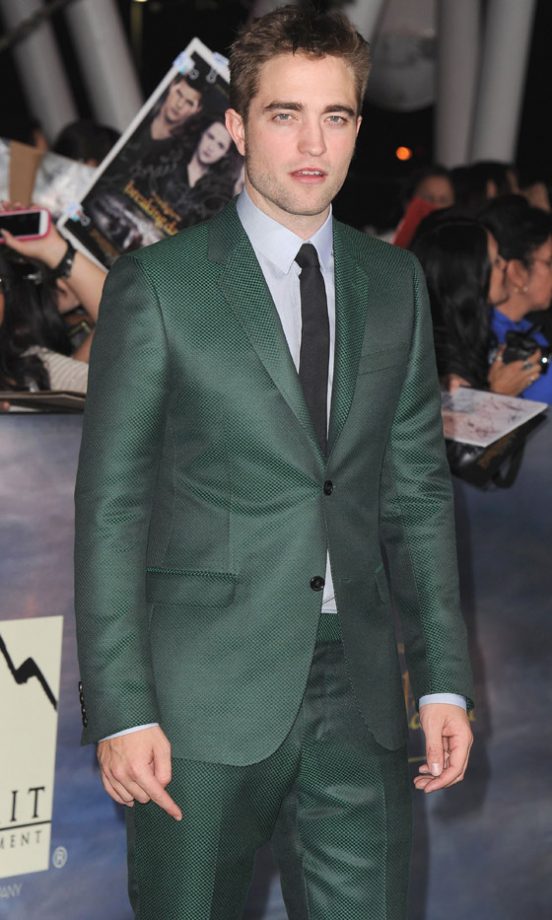 Robert Pattinson In Gucci At The LA Premiere Of The Twilight Saga: Breaking Dawn Part 2, 2012
