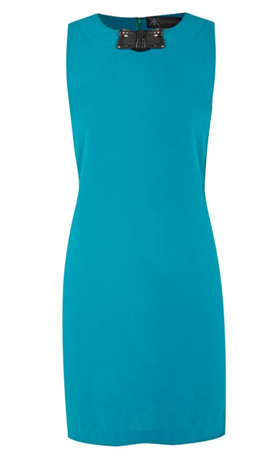 Dorothy Perkins Kardashian Kollection Blue Dress With Bow Collar, £38