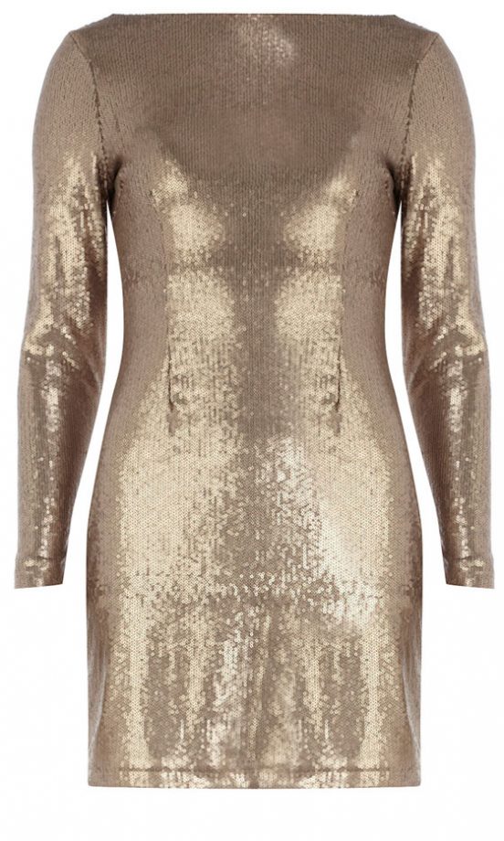 Dorothy Perkins Kardashian Kollection Gold Sequin Dress, £45