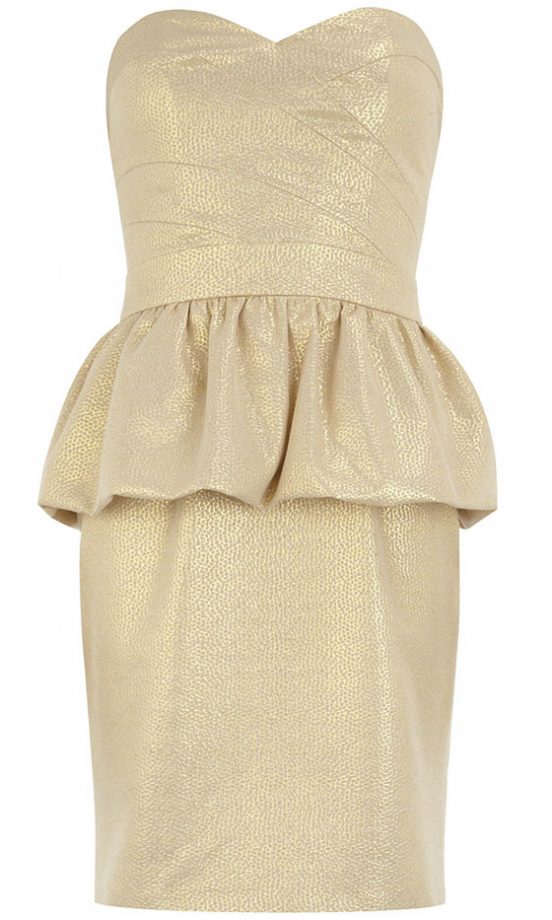 Dorothy Perkins Gold Bandeau Dress, £45