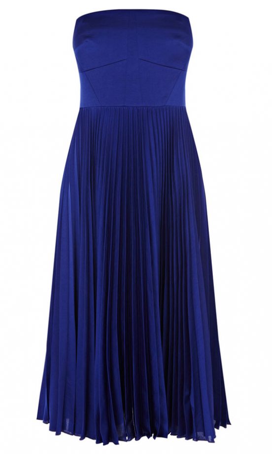 Karen Millen Strapless Pleat Dress, £210