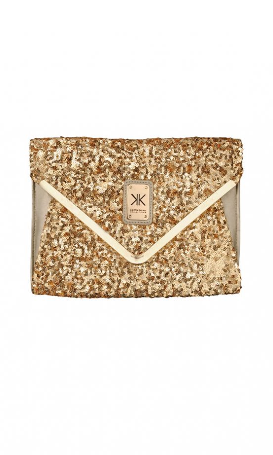 Dorothy Perkins Kardashian Kollection Gold Sequin Bag, £30