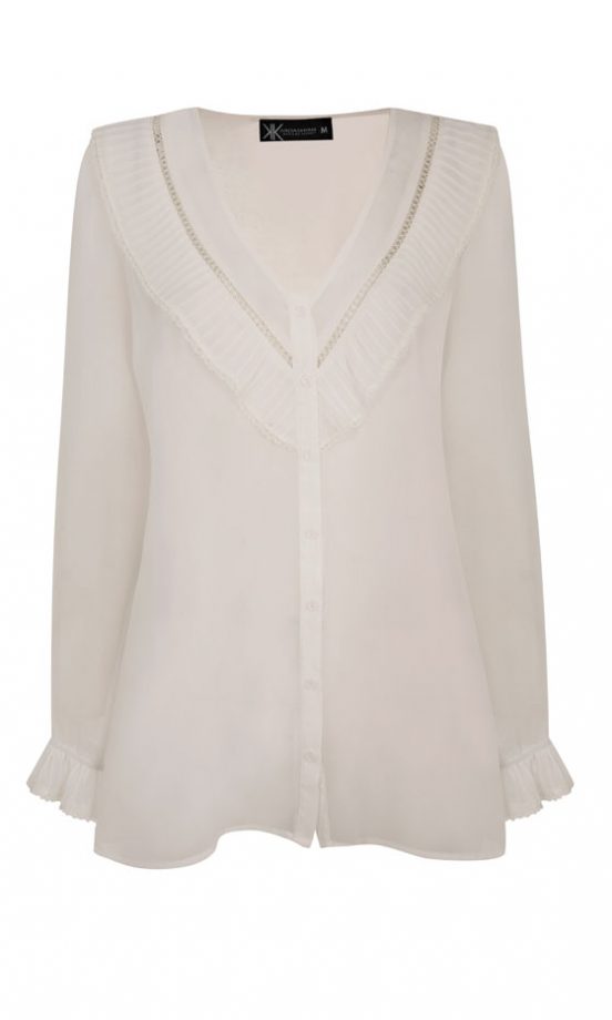 Dorothy Perkins Kardashian Kollection Ivory Blouse, £35