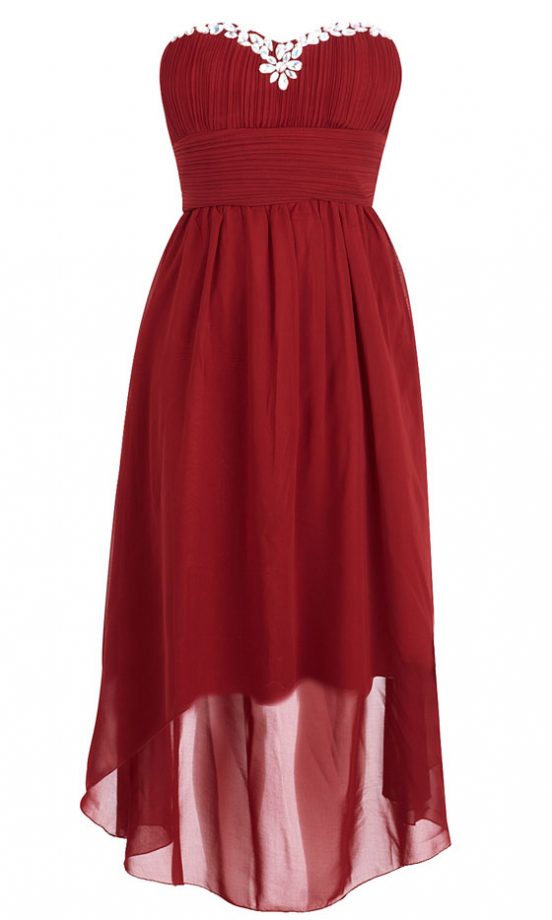 Fashion Union Wine Jewel Dress, £38