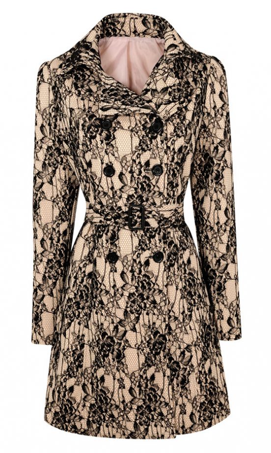 Dorothy Perkins Kardashian Kollection Lace Detail Coat, £75