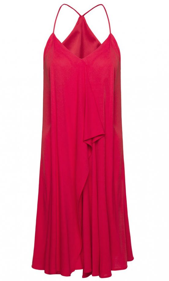 Mango Red Pleat Loose Fit Dress, £39.99