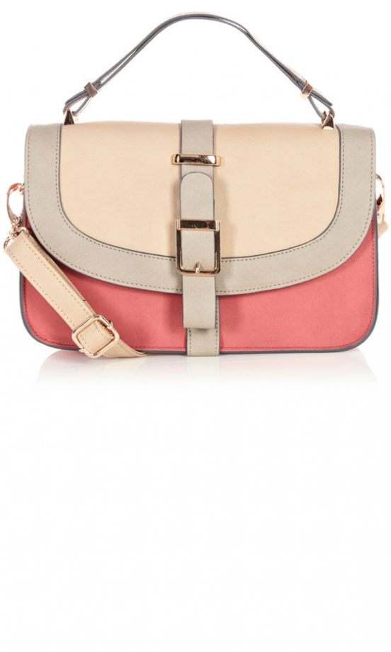 Warehouse Colour Block Satchel Bag, £32
