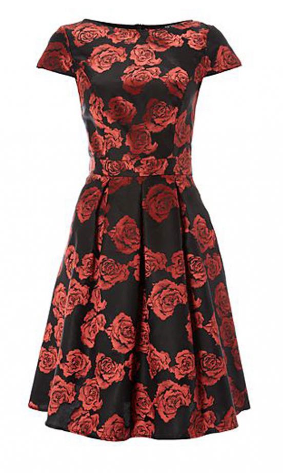 George At Asda Red Rose Dress, £20
