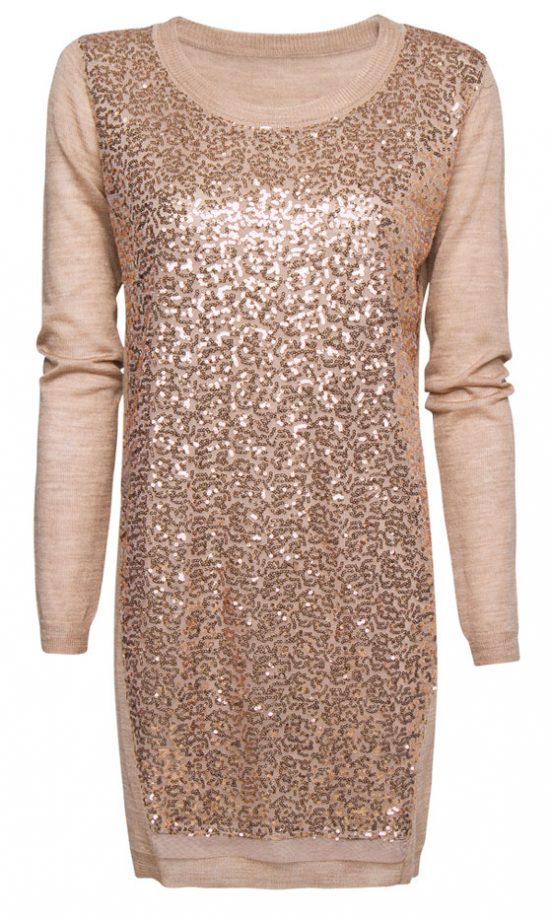 Mango Beige Sequin Dress, £44.99