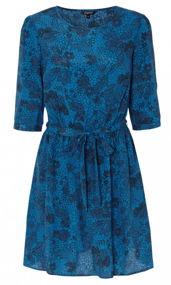 Matalan Blue Print Detail Dress, £10