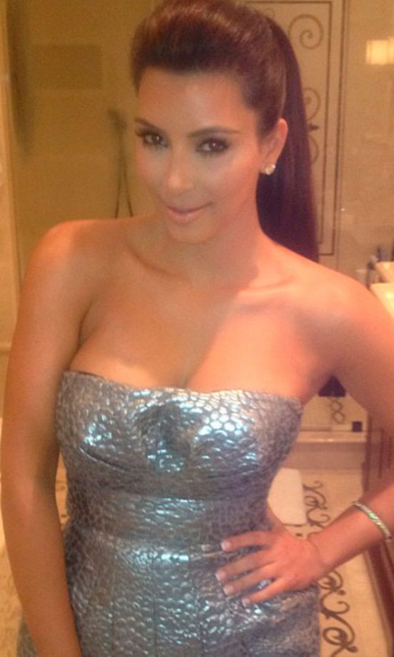 Kim Kardashian @KimKardashian Tweets Her Party Outfit, 2012