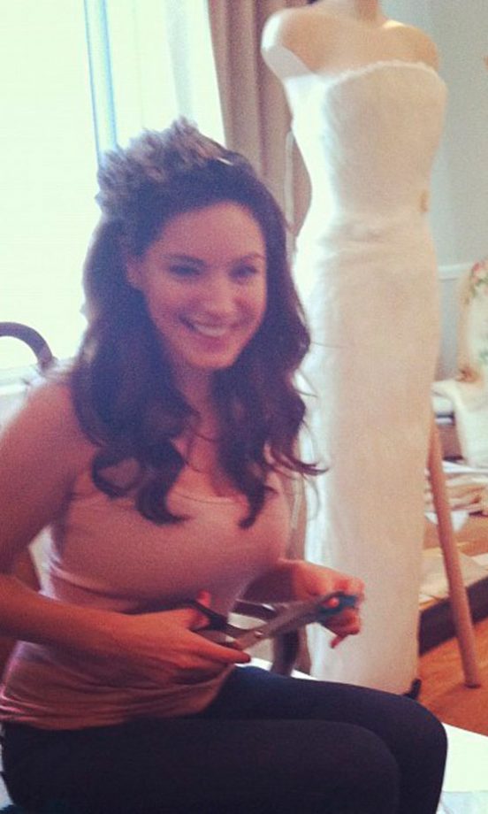 Kelly Brook @IAmKellyBrook Gets Sewing, 2012