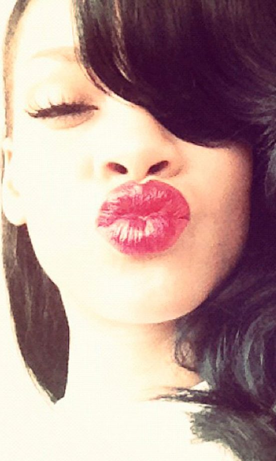 Rihanna @Rihanna Puckers Up, 2012