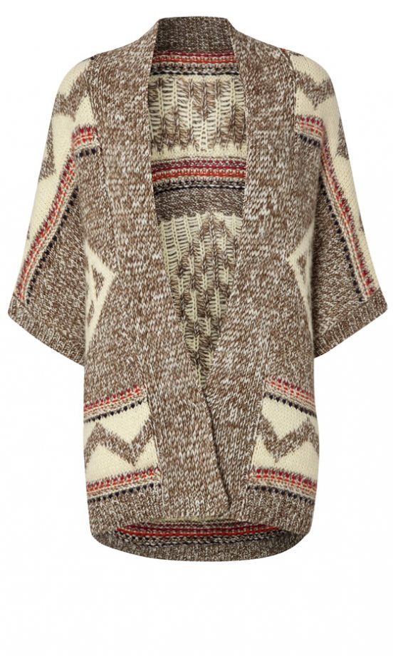 Matalan Falmer Heritage Aztec Fairisle Design Cocoon Cardigan, £30