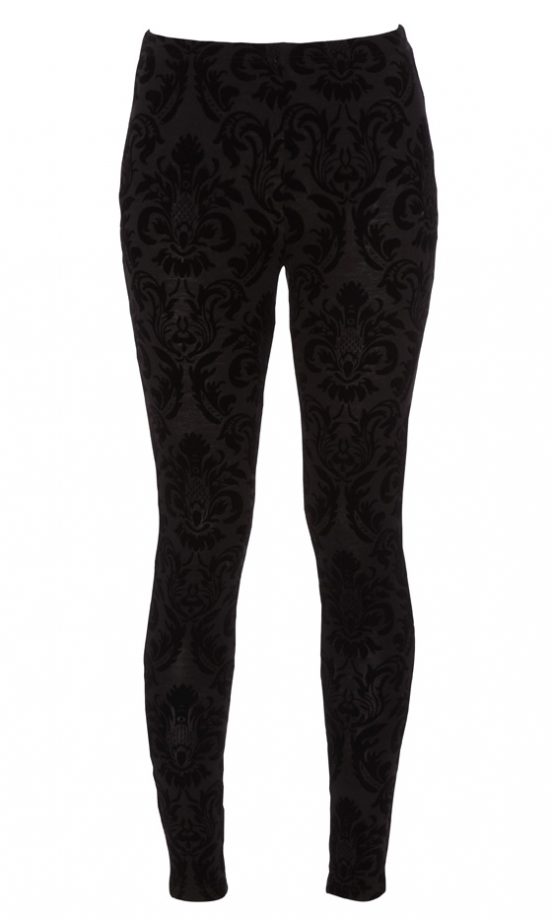 Matalan Womens Black Flocked Leggings, £12