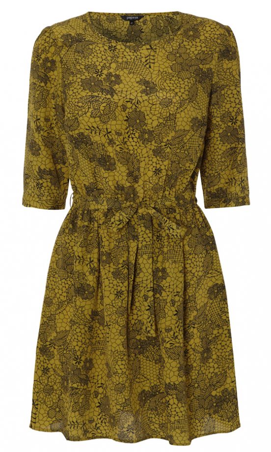 Matalan Yellow Print Detail Dress, £20