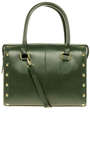 Add a pop of colour to your winter woollies with this Asos studded bowler bag