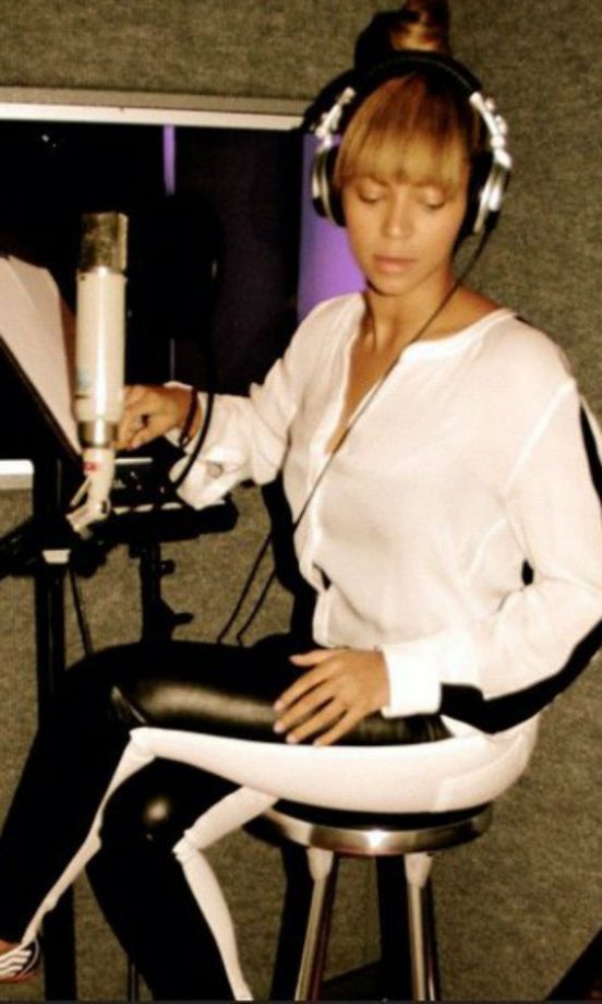 Beyonce (@beyonce) Wears Black And White In The Studio, 2012