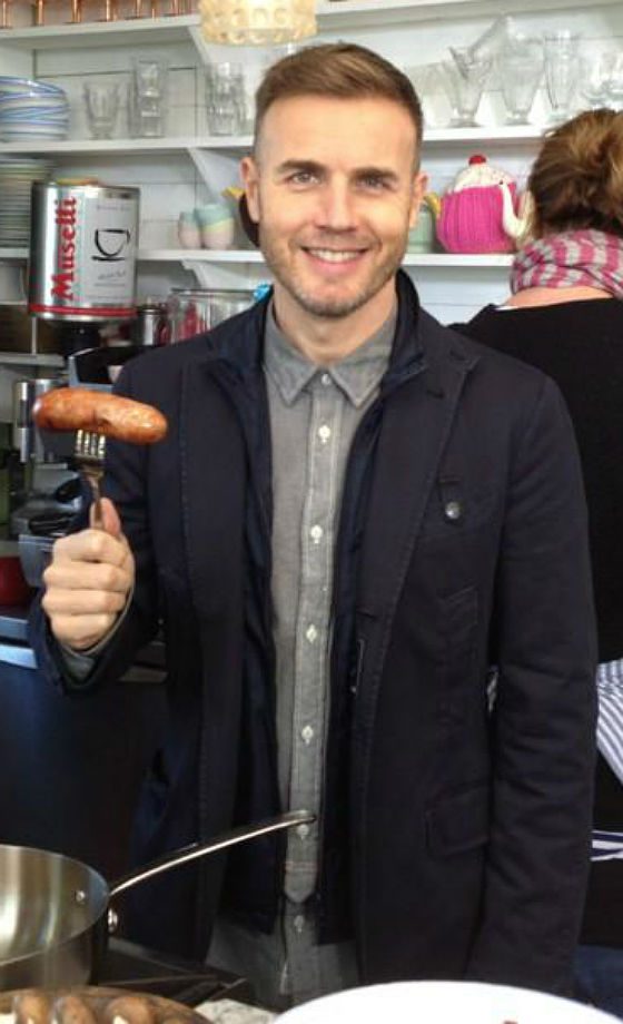 Gary Barlow (@gbarlowofficial) Shows Off His Sausage, 2012
