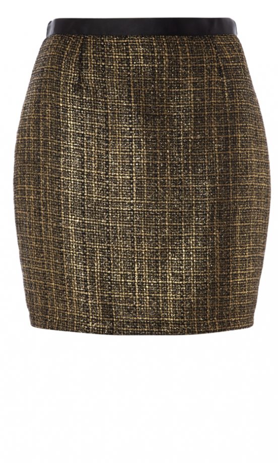 George At Asda Gold Tweed Skirt, £10