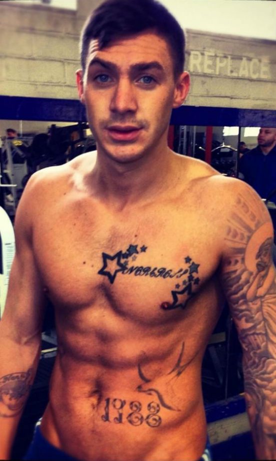 TOWIE's Kirk Norcross (@kirk_official) Shows Off His Abs & Tattoos, 2012