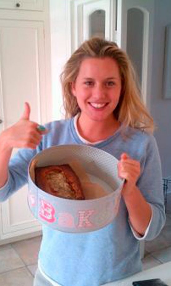 Made In Chelsea's Caggie Dunlop @Caggie_Dunlop Does Some Baking, 2012