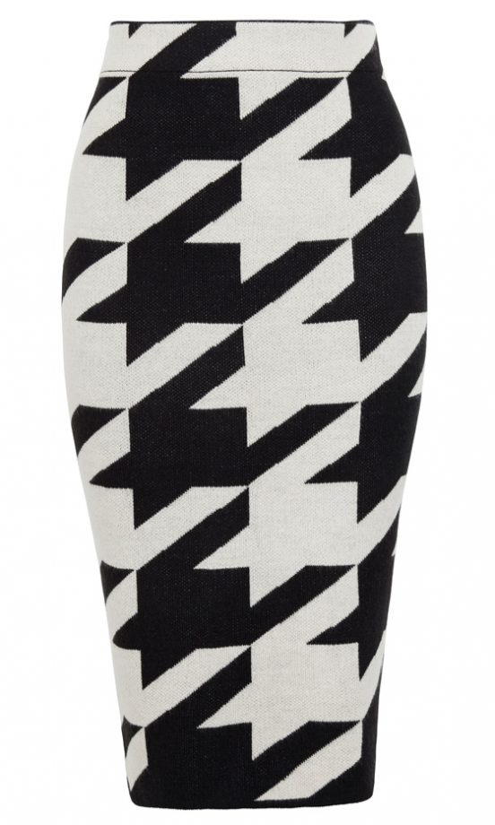 M&S Knitted Dogtooth Skirt, £20