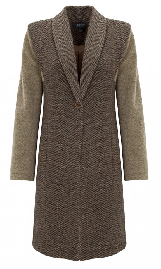 M&S Limited Collection Herringbone Striped Coat With Wool, £79