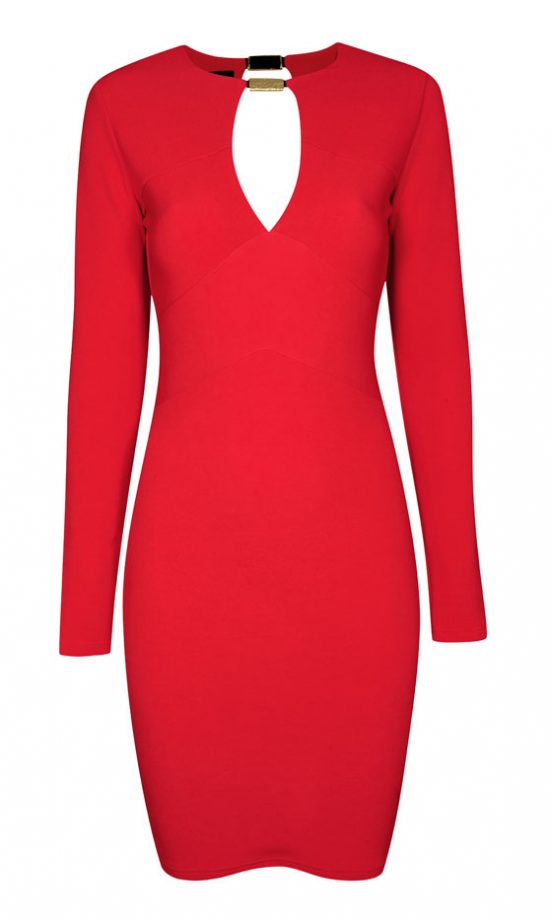 Dorothy Perkins Kardashian Kollection Red Cut Out Dress, £40