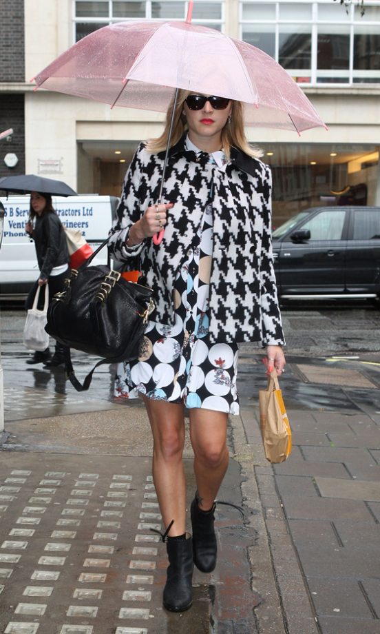 Fearne Cotton Hides Her Growing Bump Under Clashing Prints, 2012