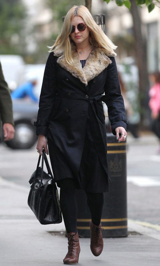 Fearne Cotton's Fur Trimmed Mac Suits Everyone, 2012